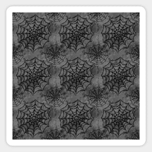 Round Spider Web Cobweb Dark Pattern Magnet